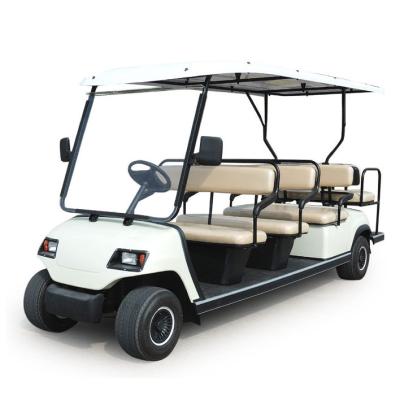 China High Tensile Steel Welded + PP Engineering Plastics 8+3 Unused Mini Motorized Electric Sightseeing Golf Seaters Cart With Rear Flip Seats A8+3 for sale