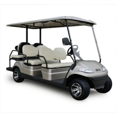 China High Tensile Steel Welded + PP Engineering Plastics 6 Seaters Electric Sightseeing Car Golf Cart With Rear Seats for sale