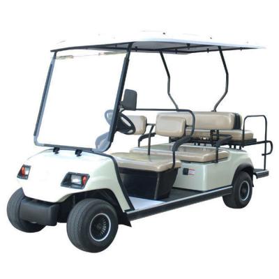 China High Tensile Steel Welded + PP Engineering Plastics 6 Seaters Electric Golf Cart for sale