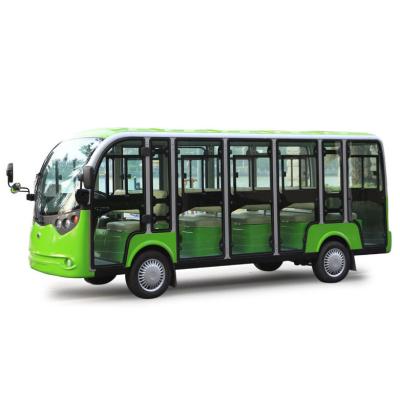 China Welded High Tensile Steel + PP Engineering Plastics CE Approved 14 Seaters Electric Sightseeing Bus Sightseeing Car With Glass Doors for sale