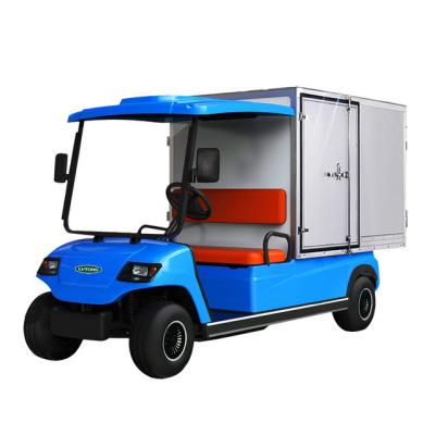 China High Tensile Steel Welded + PP Engineering Plastics 2 Seaters Power Company Vehicle Household Cargo Cart for sale