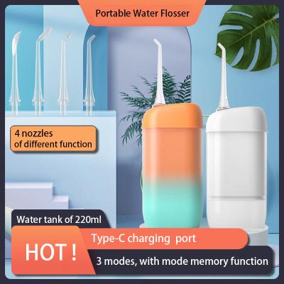 China HOT electric mini water flosser portable oral irrigator wireless charging teeth cleaner compact type-c tank YX-01 for sale