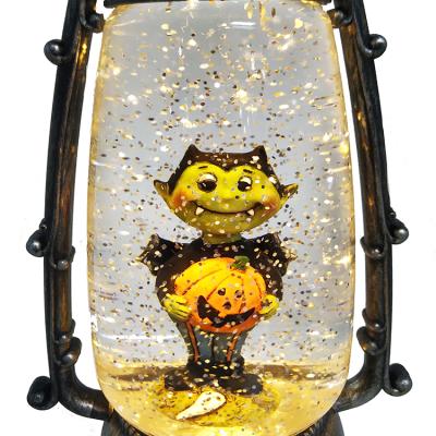 China Christmast Ornament 2020 New Product Item LED Small Halloween Devil Decoration Portable Storm Lantern for sale