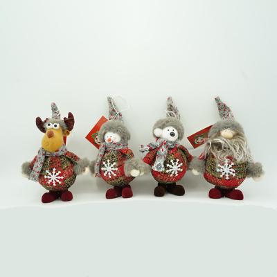China Eco-friendly Christmas Tree Ornaments Doll Craft Decor Hanging Home Christmas Decorations Pendants For Kids Gift for sale