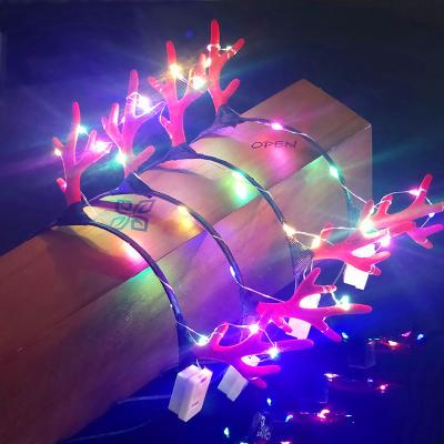 China Christmas Decorations for Halloween Holiday Party and Christmas Party Role Playing Props with Headbands with LED Antlers for sale