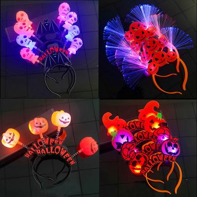 China Halloween LED Favor Pumpkin Classic Led Kid Headband Light Headband Led Headband For Party for sale