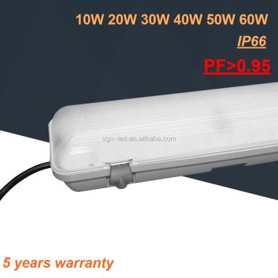 China CE RoHS 1.2m 40w 50w ip65 aluminum proof tri light led light 100lm/w explosion proof for sale