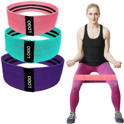 China Custom Elastic Fitness Exercise Bands For Fitness Yoga Cloth Resistance Band for sale