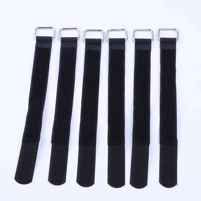 China Viable reusable hook and loop tie cable tie wraps with metal buckle, adjustable universal hook and loop rope ties to keep the cor for sale