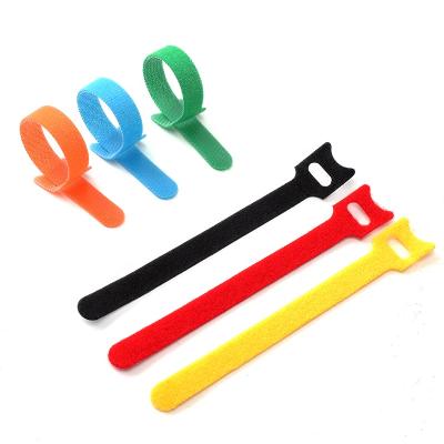 China Reusable Nylon Colorful Double Side Carry Self Hook Loop Cable Tie for sale