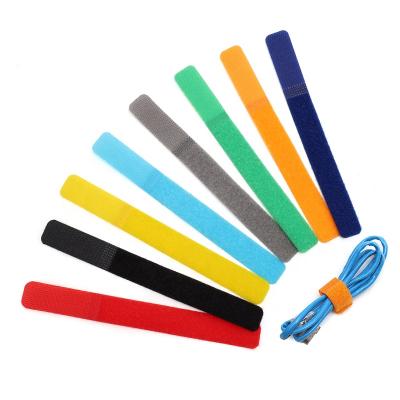 China Containment Wires Wholesale Self Adhesive Custom Color Back To Back Hook And Loop Custom Logo Cable Tie for sale