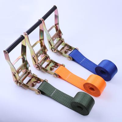 China Transportation.moving.shipping.storage 2 Inch Ratchet Tie Down Strap Heavy Duty Cargo Truck Ratchet Lashing Belt Ratchet for sale