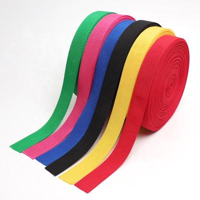 China Machine Packing Factory Customized Wholesale Colorful Polyester Cotton Bands Webbing Cotton For Bags Garment Bag Strap for sale