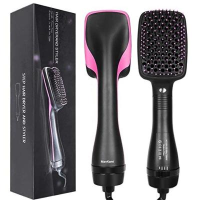 China Adjustable Heat Settings Hair Dryer Blow Up One Step Hair Fan Blow Up Smoothing Hot Blow Dryer Comb Professional Airbrush Hair Dryer Hairbrush 2021 for sale