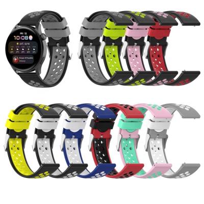 China Huawei Watch 3 Pro Smartwatch Strap 22MM General Sport Two Colors Silicone Rubber Rubber for sale