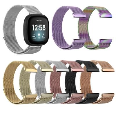 China 2020 New Products Milanese Loop Watchband 316L Stainless Steel Stainless Steel Strap For Fitbit Versa 3 Band for sale