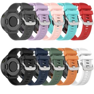 China Official Water Resistant 20MM Twill Wrist Strap Silicone Smart Watch Band For Garmin Forerunner 158 Wristband for sale