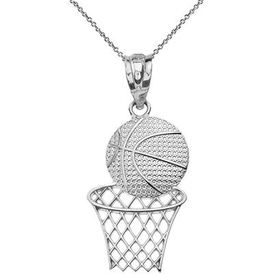 China CLASSIC Fashion Basketball Hoop Pendant Hip Hop Creative Necklace Jewelry Sports Jewelry Sports Basketball Gifts Fan Memorabilia for sale