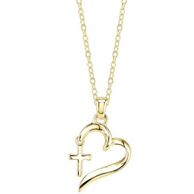 China CLASSIC Heart Shaped Cross Pendant 