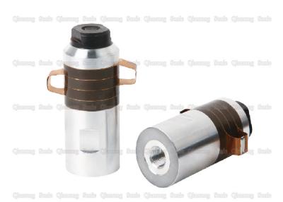 China Black Ceramics Ultrasound Welding Transducer , Power 1500w 20khz Ultrasonic Transducer PZT4 for sale