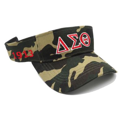 China COMMON Greek Letter Camouflage Fabric Baseball Hat Custom Embroidered Logo Baseball Hats Unstructured Comfortable Camouflage Fabric for sale