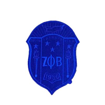 China 3D Beta 10.5 Inch Zeta Phi Sorority Chenille Patch Fabric For Jacket for sale