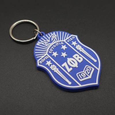 China Promotion New Products All Groups Letters Zeta Phi Beta PVC Key Chain Sorority Greek Rubber Plastic Key Chain Sets for sale