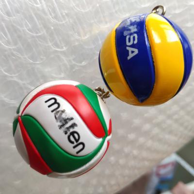 China Durable 3d Volleyball Student Bag Pendant Dia 3.7cm Professional Volleyball Keychains Sports Souvenirs Competition for sale