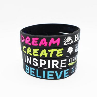 China Big Dream Believe Wristbands Rubber Wristbands Ready To Ship Big Dream To Believe Inspire To Create Silicone Wristbands Rubber Wristbands for sale