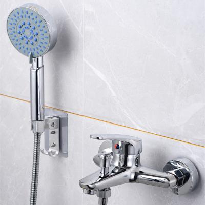 China Without Water Spa 304 Stainless Steel Slide Bar Shower Head Faucet Mixer Spray System Wall Mounted Bathroom Faucet Set for sale