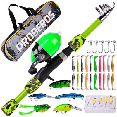 China Carbon Highly Recommended Fishing Rod Plus Reel Set Line Lure Gift Pack For Kids for sale