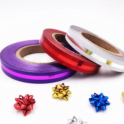 China Floral Custom Color Draw Ribbon Roll Christmas Decoration Ornament Ribbon Polypropylene Gift Metallic Finish Ribbon for sale