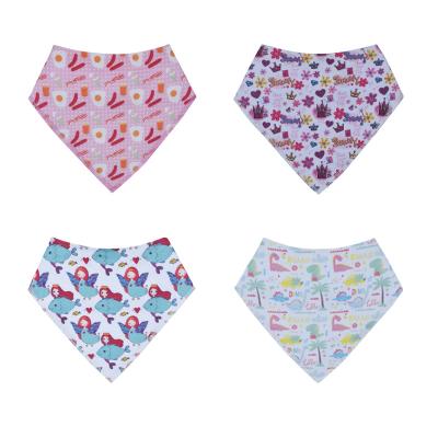 China 100% Sustainable Organic Cotton Bandana Baby Bibs Soft Baby Drool Bibs for sale