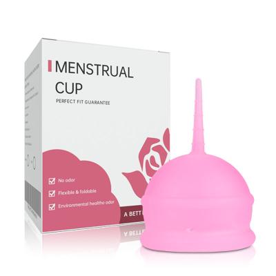 China Period Care Reusable Silicone Menstrual Cups are BPA free and can be worn for swimming sports, period cup only collects menstrual blood Inst for sale