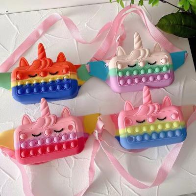 China New Cute Pioneer Cute Kids Waterproof Silicone Rodent Cartoon Children's Pouch Unicorn Trunk Bag Raincoat Wholesale for sale