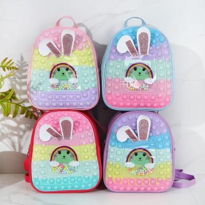 China Wholesale Cute New Design Waterproof Cartoon Mouse Silicone School Bag School Children Decompression Rodent Pioneer Bag for sale