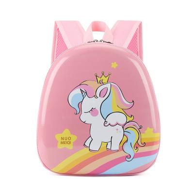 China New Kindergarten Waterproof Cartoon Unicorn Backpack Cute Kids Eggshell Waterproof School Bag For Girls for sale