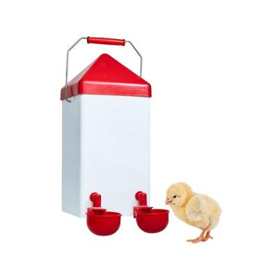 China Farms Automatic Poultry Feeders And Drinkers Chicken Feeder Red And White Chicken Trough Feeder for sale