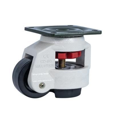 China Height Adjustable Footmaster 80F Leveling Casters Wheel Level Caster Adjustable Wheel Retractable Casters for sale