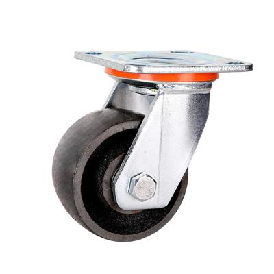 China New Design 280kg Load Capacity Caster Wheel Vintage Cast Iron 100mm High Load Capacity Wheel Swivel Food Cart Caster for sale