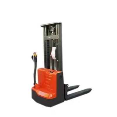 China Hotels Wholesale 1.5ton 2ton Battery Custom Maintenance Free Electric Pallet Stacker Walking Type Stacking Forklift for sale