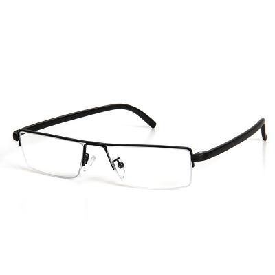 China Wholesale Hot Selling Fashionable Slim Glass Half Border Designer Optical Reader Men's Slim Glass Frame for sale