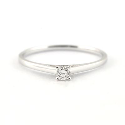 China CLASSIC HPHT Lab Created Simple Small 18K Carat Diamond Solitaire Ring Band for sale