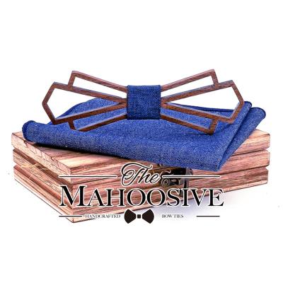 China MULTILAYER Nature Wood Wooden Bow Tie For Men's Handmade Solid Gravata Bowtie Suit Shirt Wedding Hanky ​​Accessories Ties Gift for sale