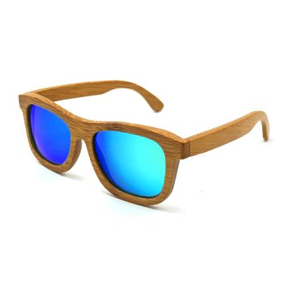 China 2021 Fashion Sunglasses Men Natural Bamboo Sunglasses Polarized Shape Sun Glasses for sale