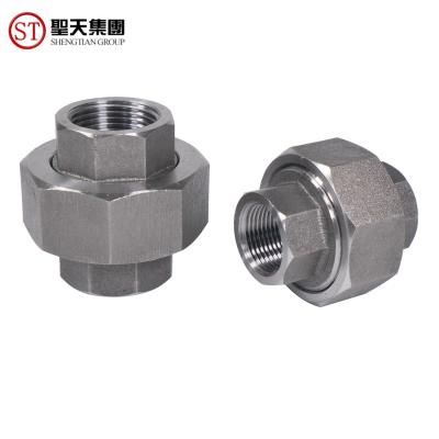 China Dn40 3000# Socket Weld Threaded Stainless Steel Union Coupling for sale