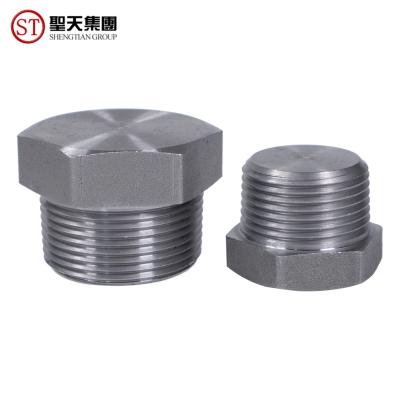 China Hex 1 Inch Threading Npt End Male 3000lb Stainless Steel Pipe Plug A105 for sale