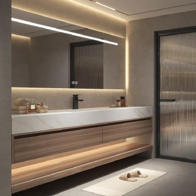 China Customized Wall Mounted Lavatory Cabinet Bathroom Vanity with E1 Environment Standard for sale