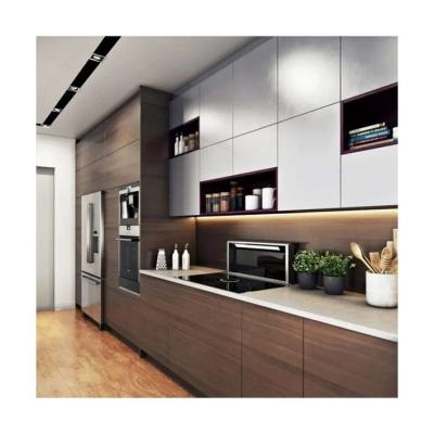 China Smart Wood Lacquer Glossy Melamine Board Kitchen Cabinet Customized Italian Furniture for sale