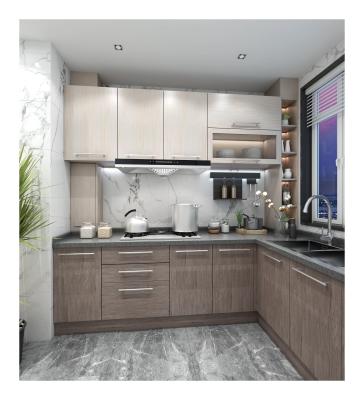 China Transform Your Apartment Kitchen with Italian Style Custom Waterproof Wooden Cabinets for sale